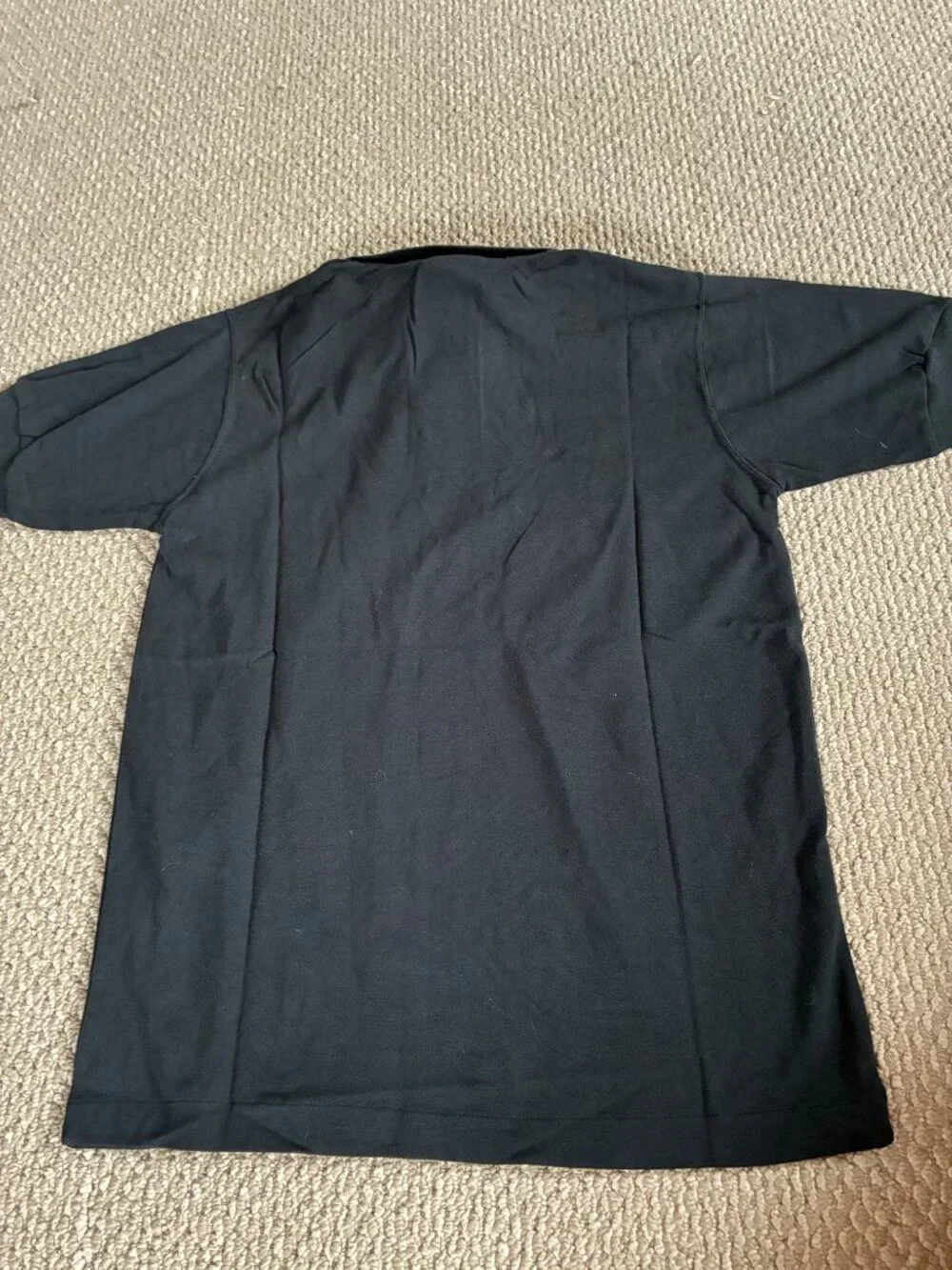 NWT Vintage 80s 90s Asics Black Polo Logo Shirt Size Med